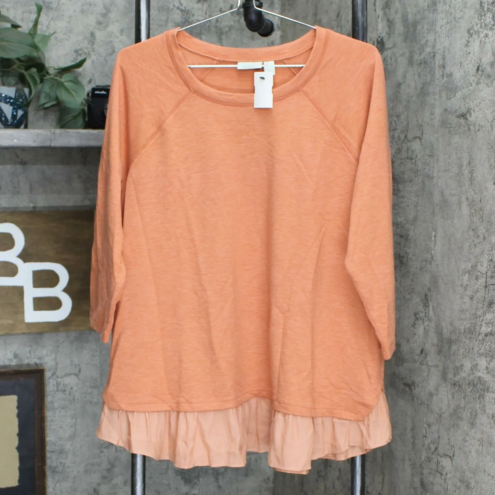 LOGO by Lori Goldstein French Terry Lounge Top With Raglan Sleeves