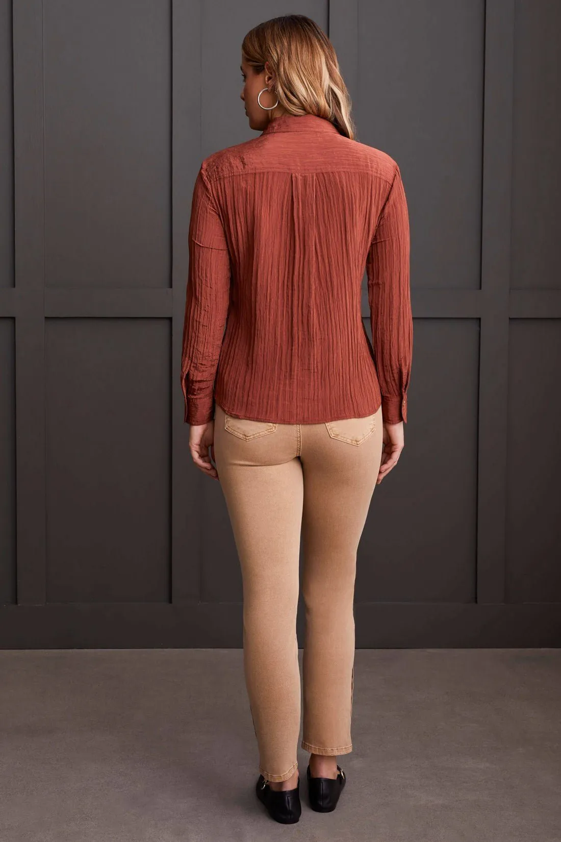 Long Sleeve Button Front Shirt