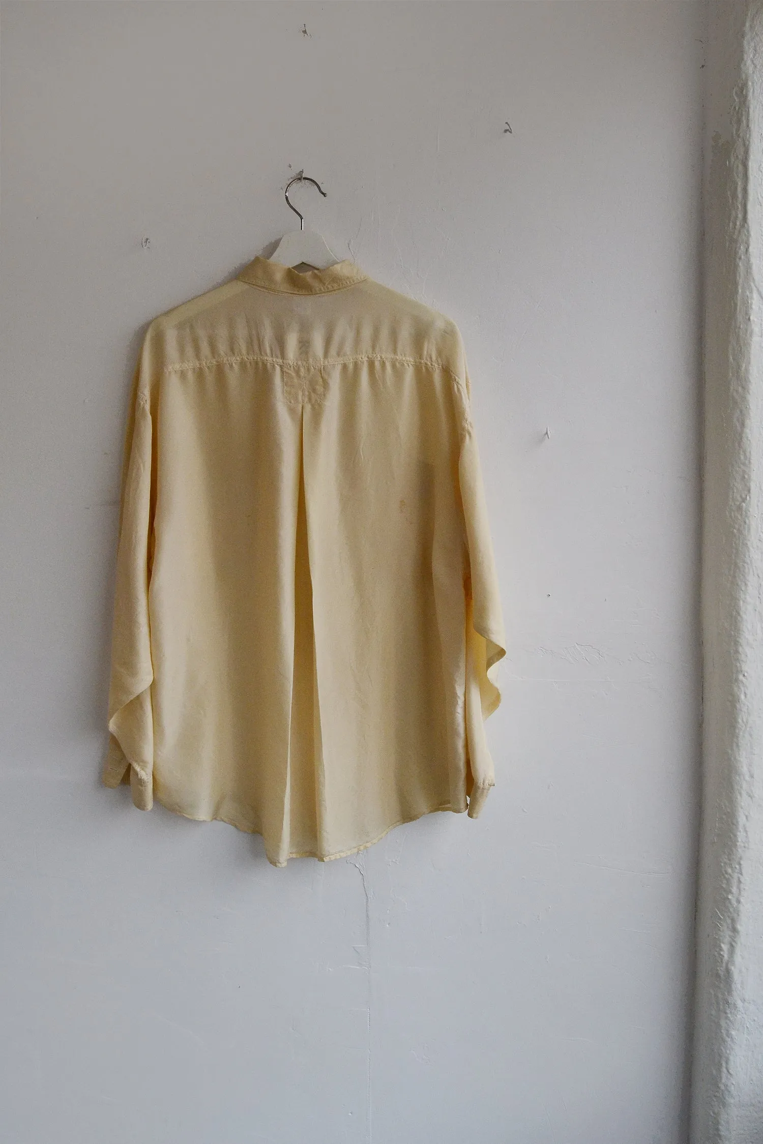 Long Sleeve Tissue Silk Blouse