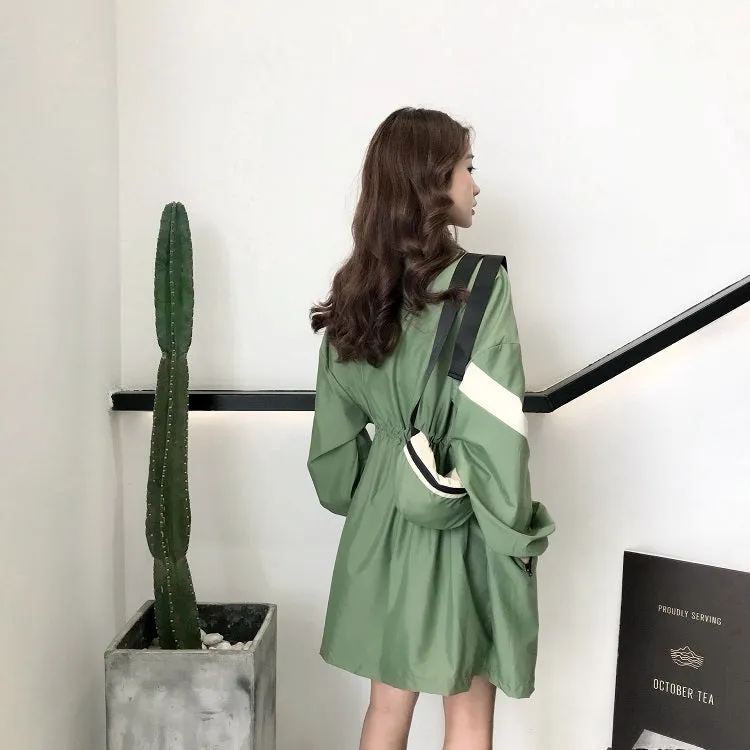 Long sleeve windbreaker jacket   bag 2 piece set KF2340