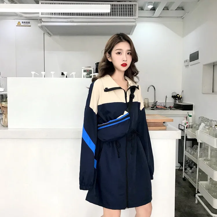 Long sleeve windbreaker jacket   bag 2 piece set KF2340