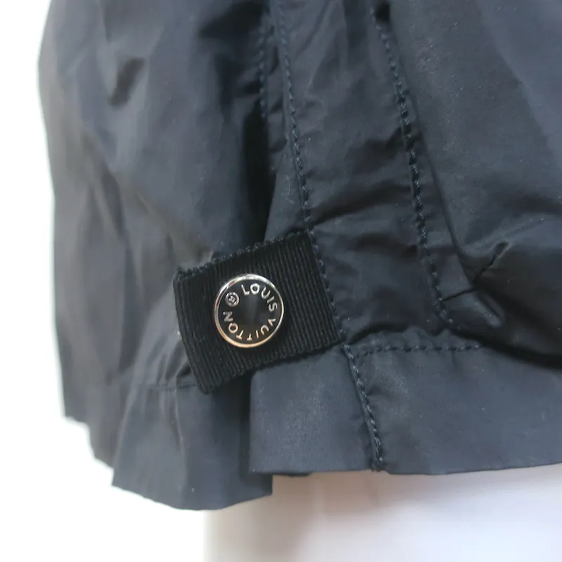 Louis Vuitton Hooded Windbreaker Jacket Black Cotton-Blend Size 36