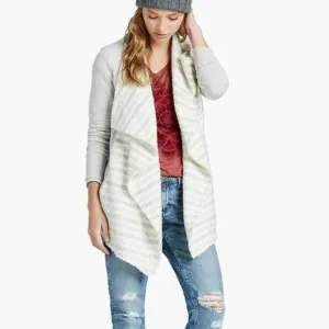 Lucky Brand Waterfall Open Front Textured Cardigan