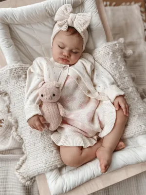 Luna   Luca Pointelle Cardigan - Cream