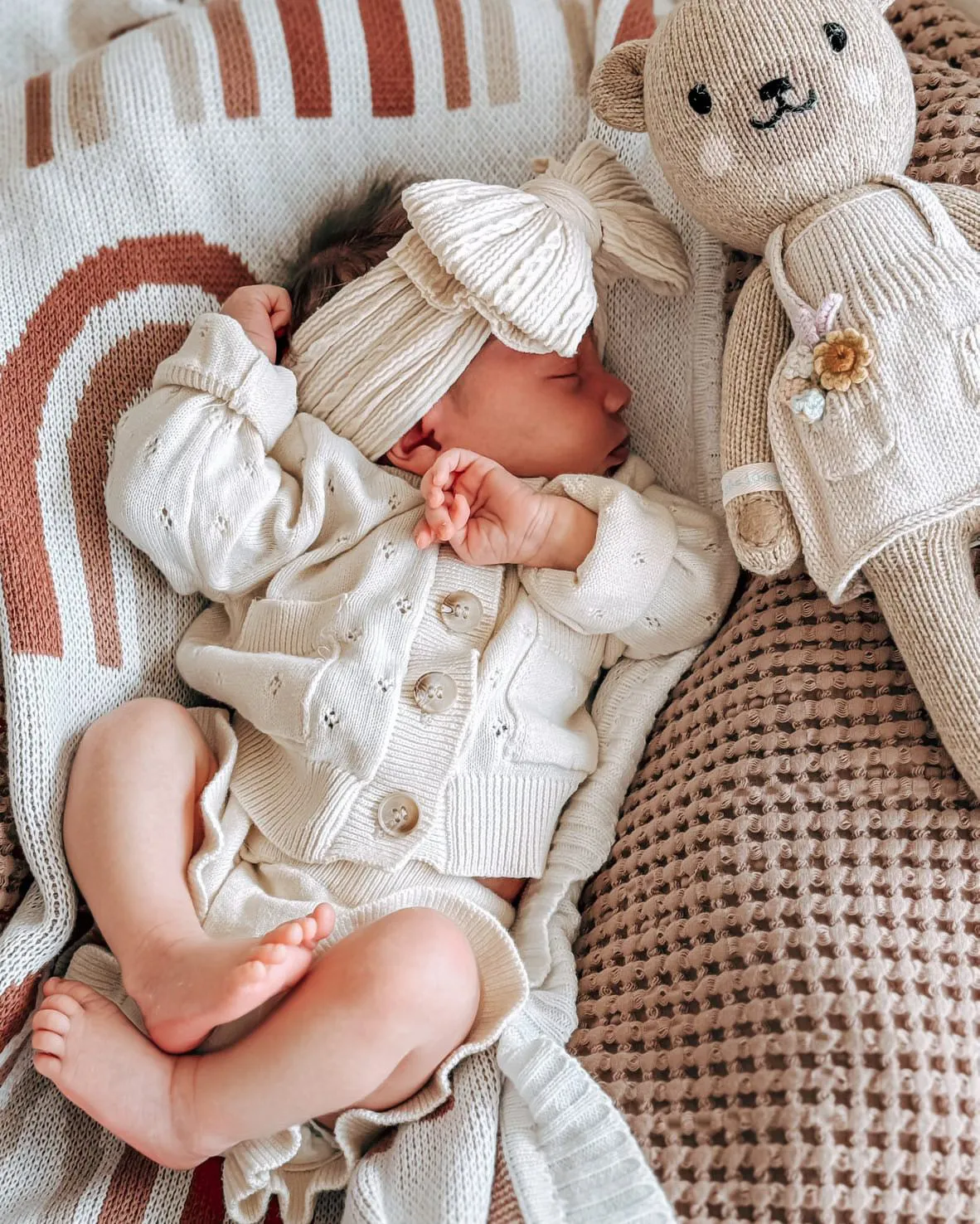 Luna   Luca Pointelle Cardigan - Cream