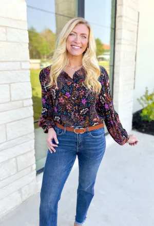 Lush Blooms Floral Blouse