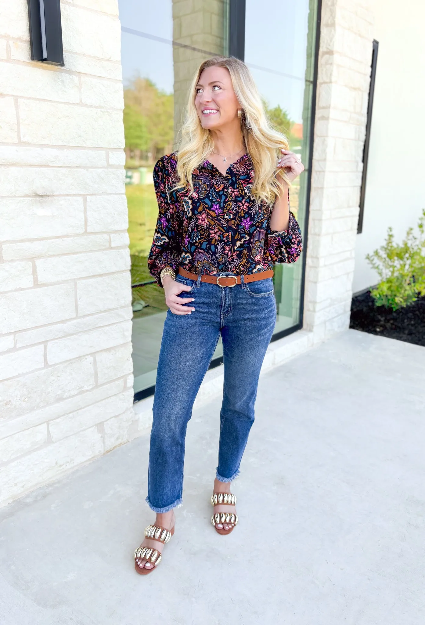 Lush Blooms Floral Blouse