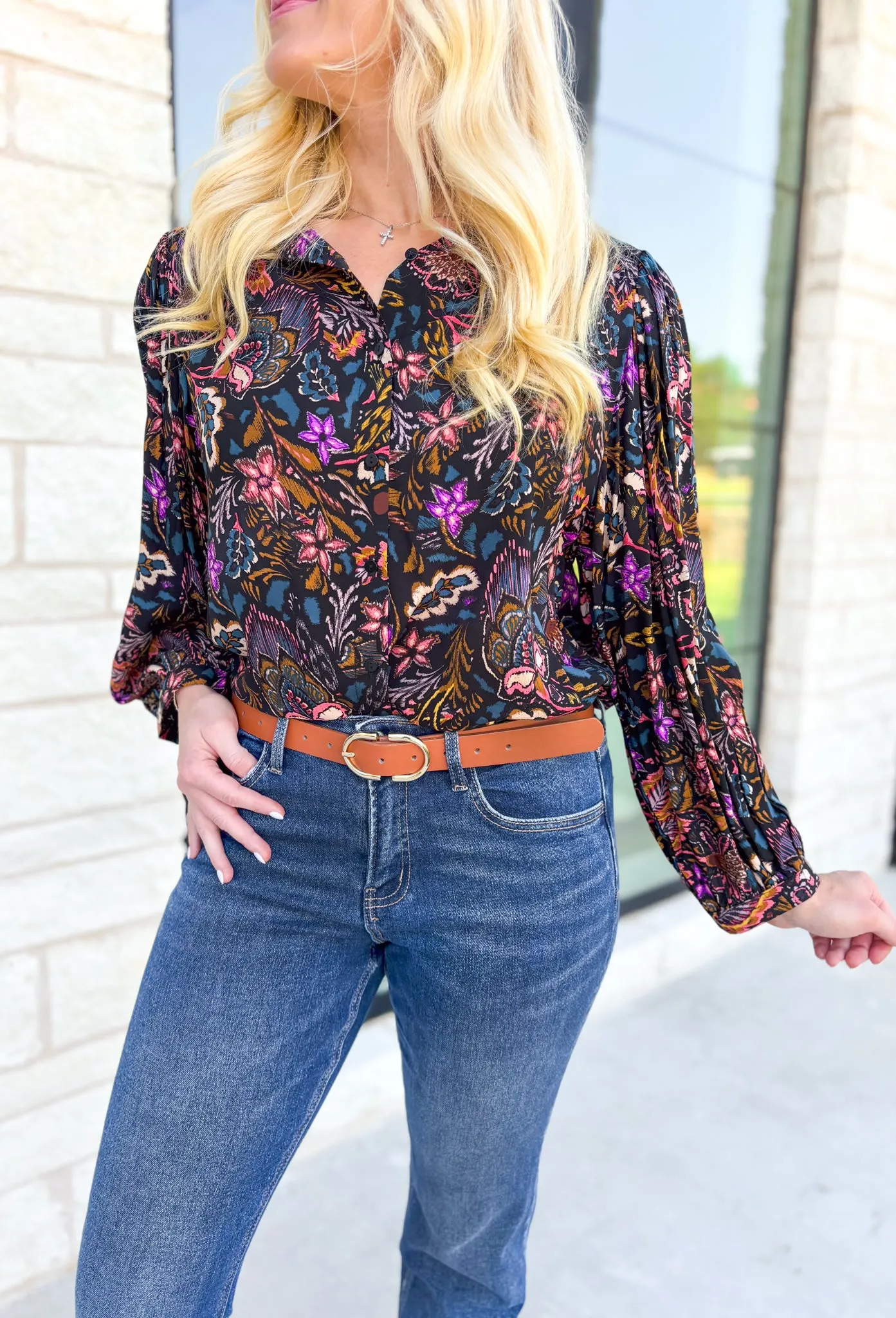 Lush Blooms Floral Blouse