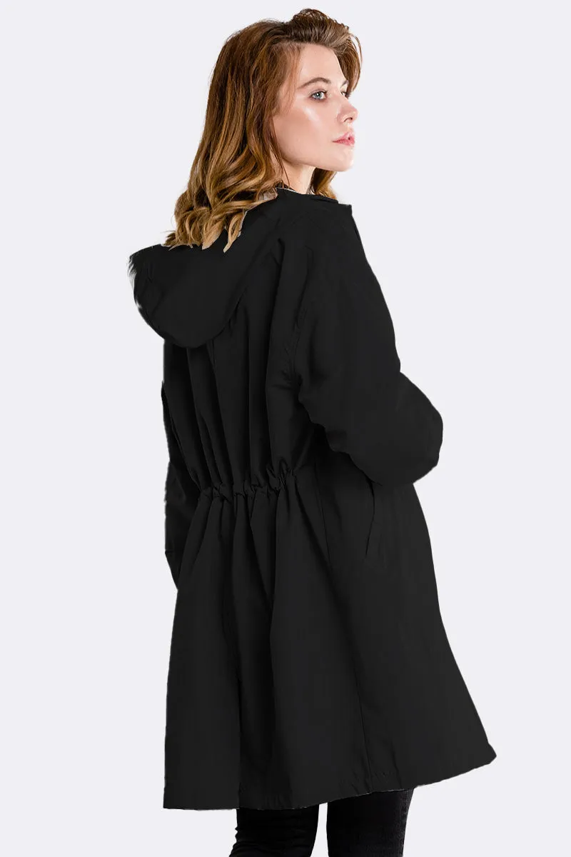 LUXE BLACK WATERPROOF WINDBREAKER