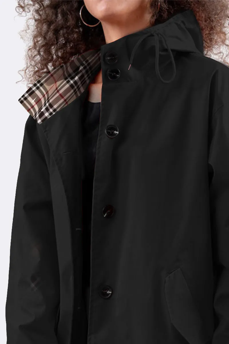 LUXE BLACK WATERPROOF WINDBREAKER