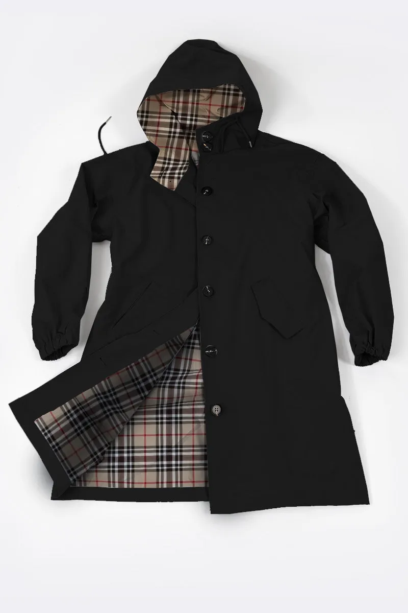 LUXE BLACK WATERPROOF WINDBREAKER