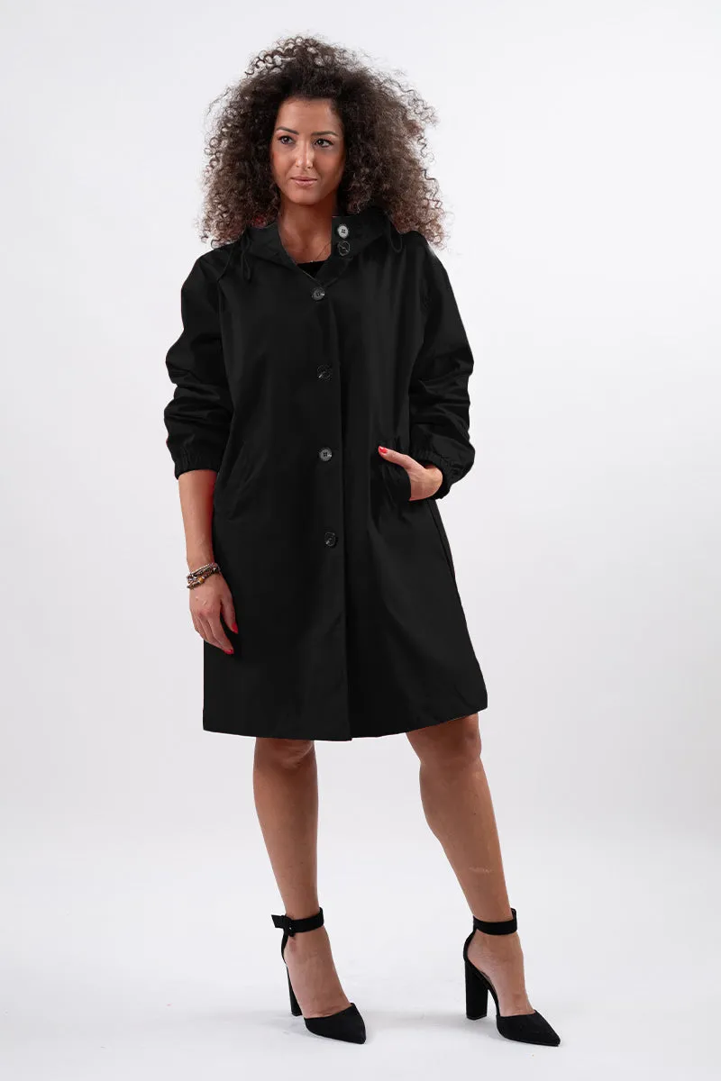 LUXE BLACK WATERPROOF WINDBREAKER