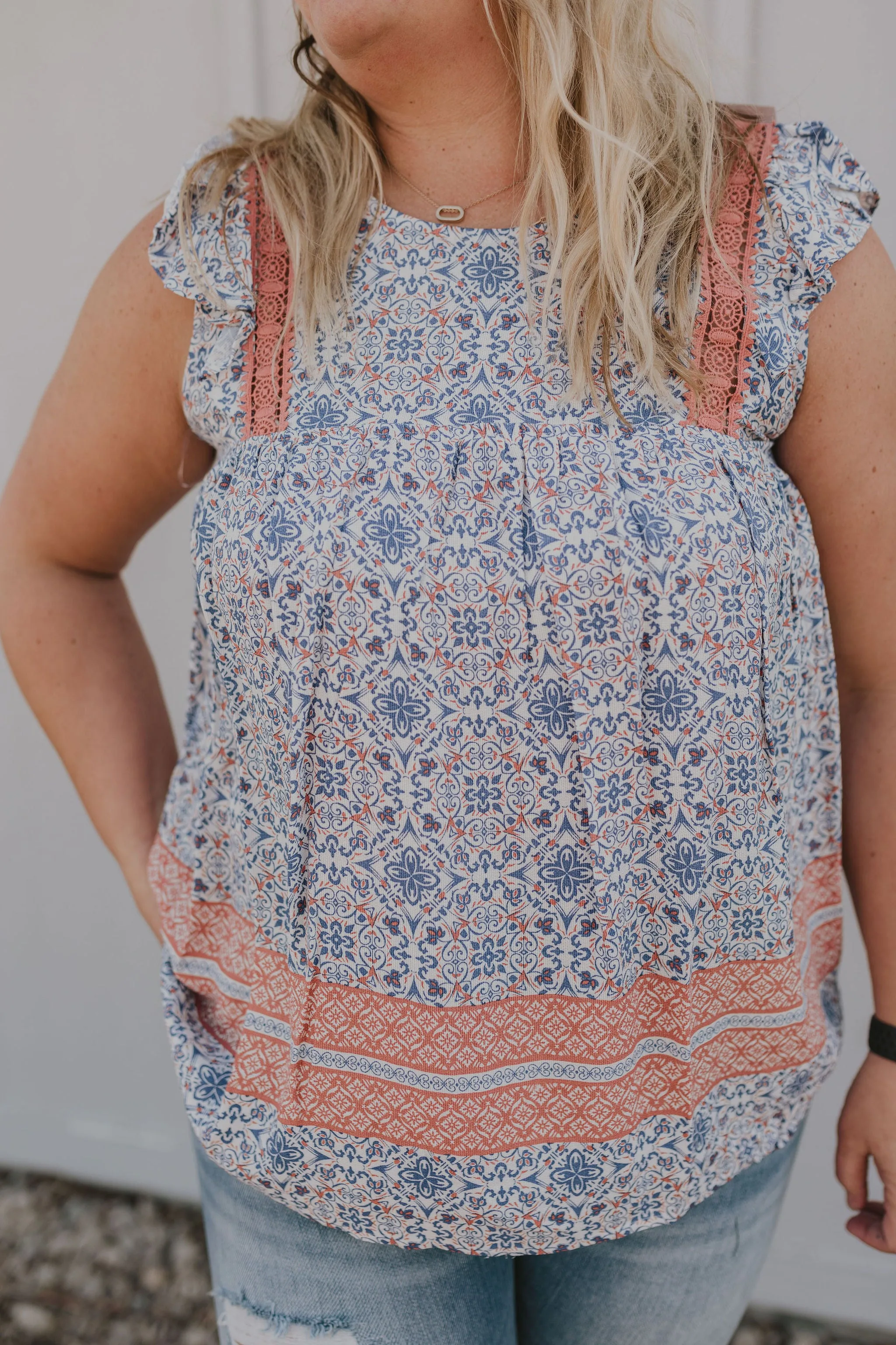 LYNN RUFFLE BABYDOLL TOP
