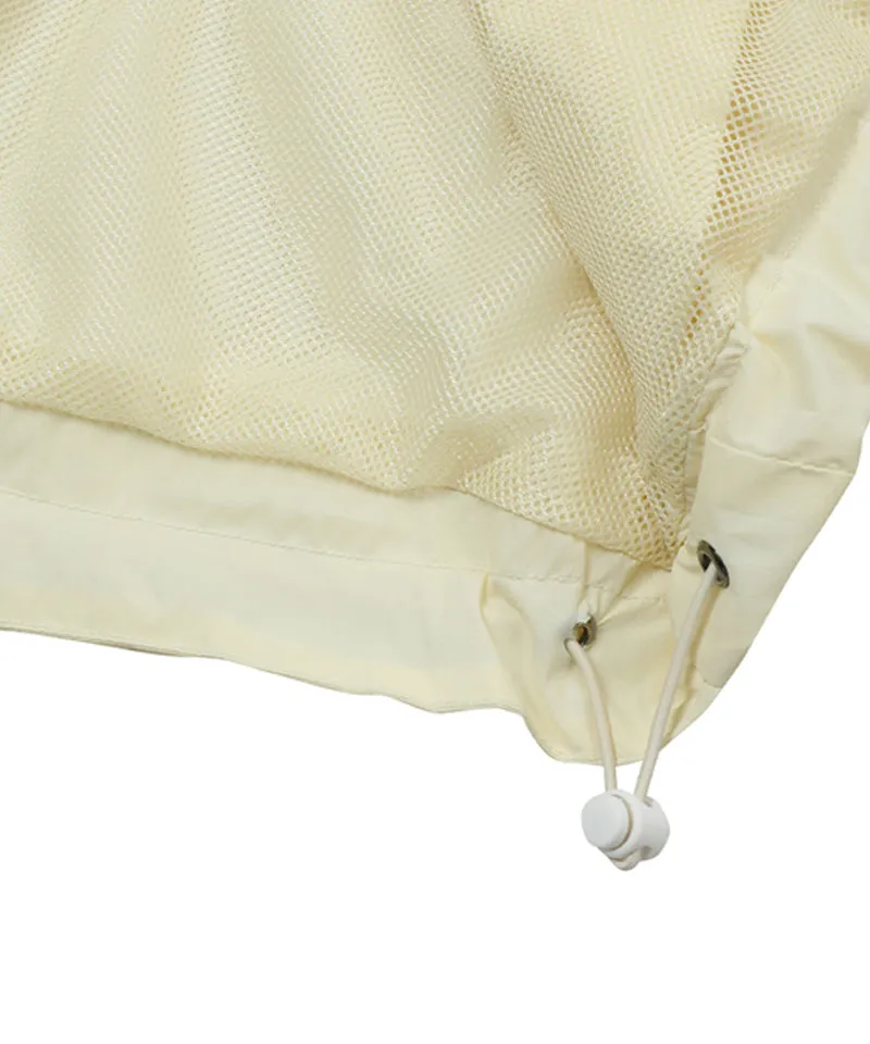 MACKY Golf: Pocket Hood Windbreaker - Cream Beige