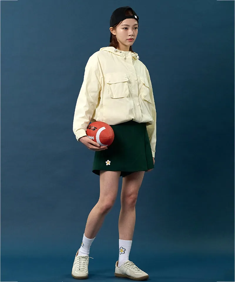 MACKY Golf: Pocket Hood Windbreaker - Cream Beige