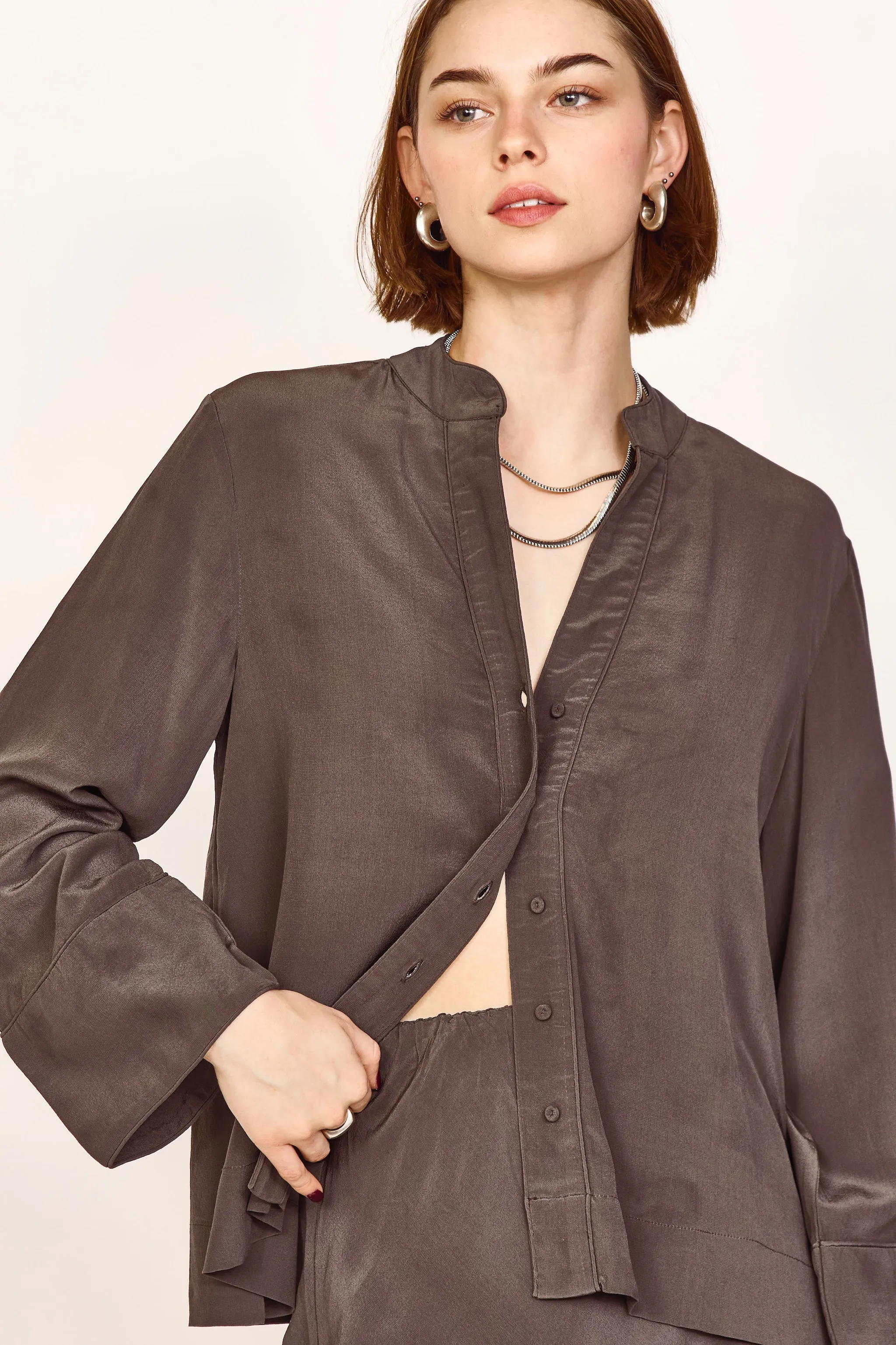 Malmo Blouse in Pewter