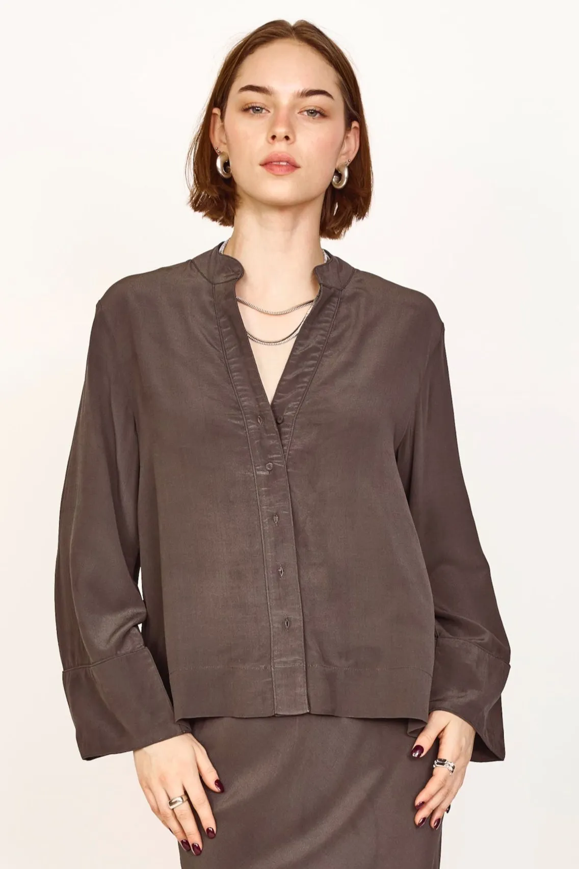 Malmo Blouse in Pewter