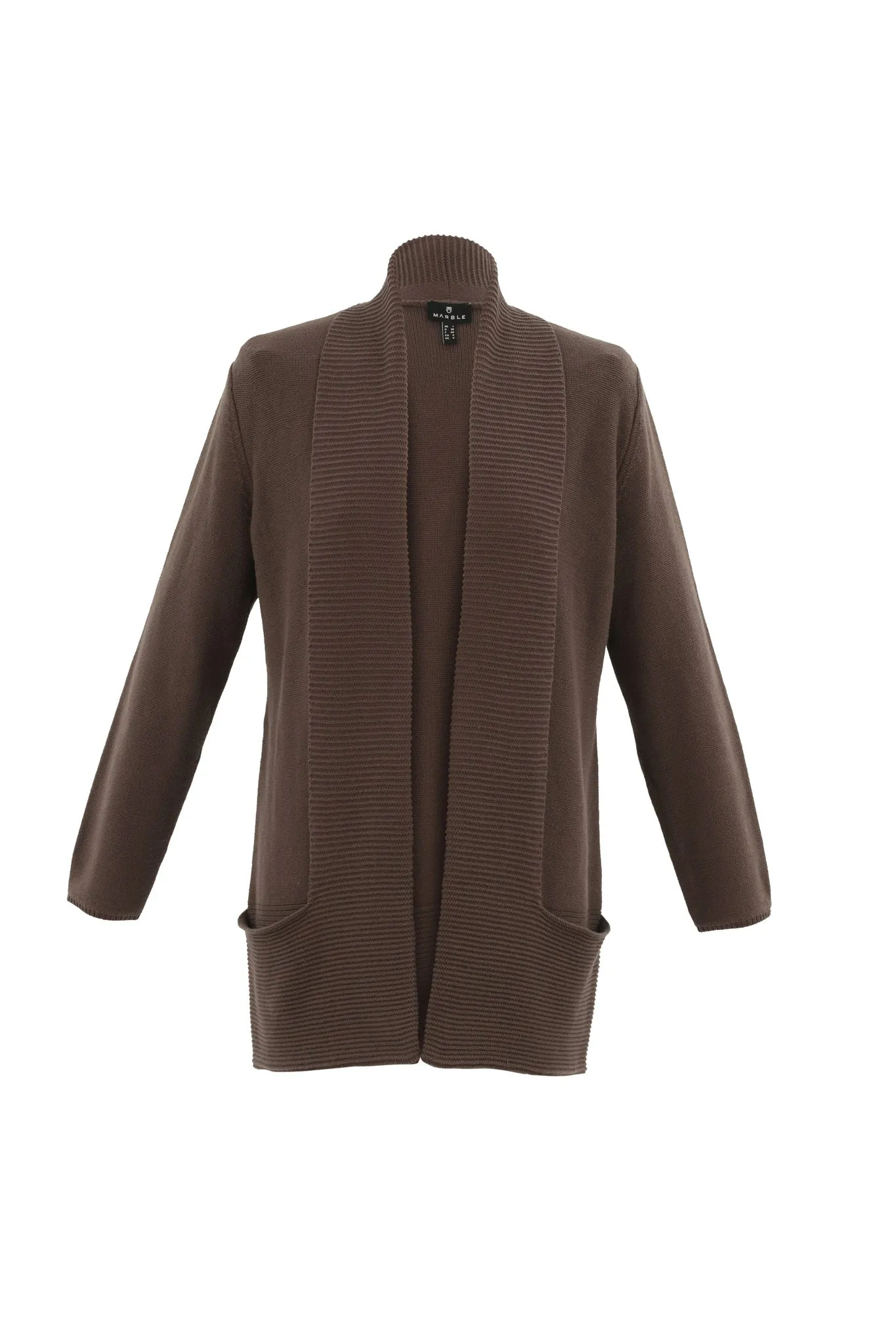 Marble Ladies LONG CARDIGAN Brown