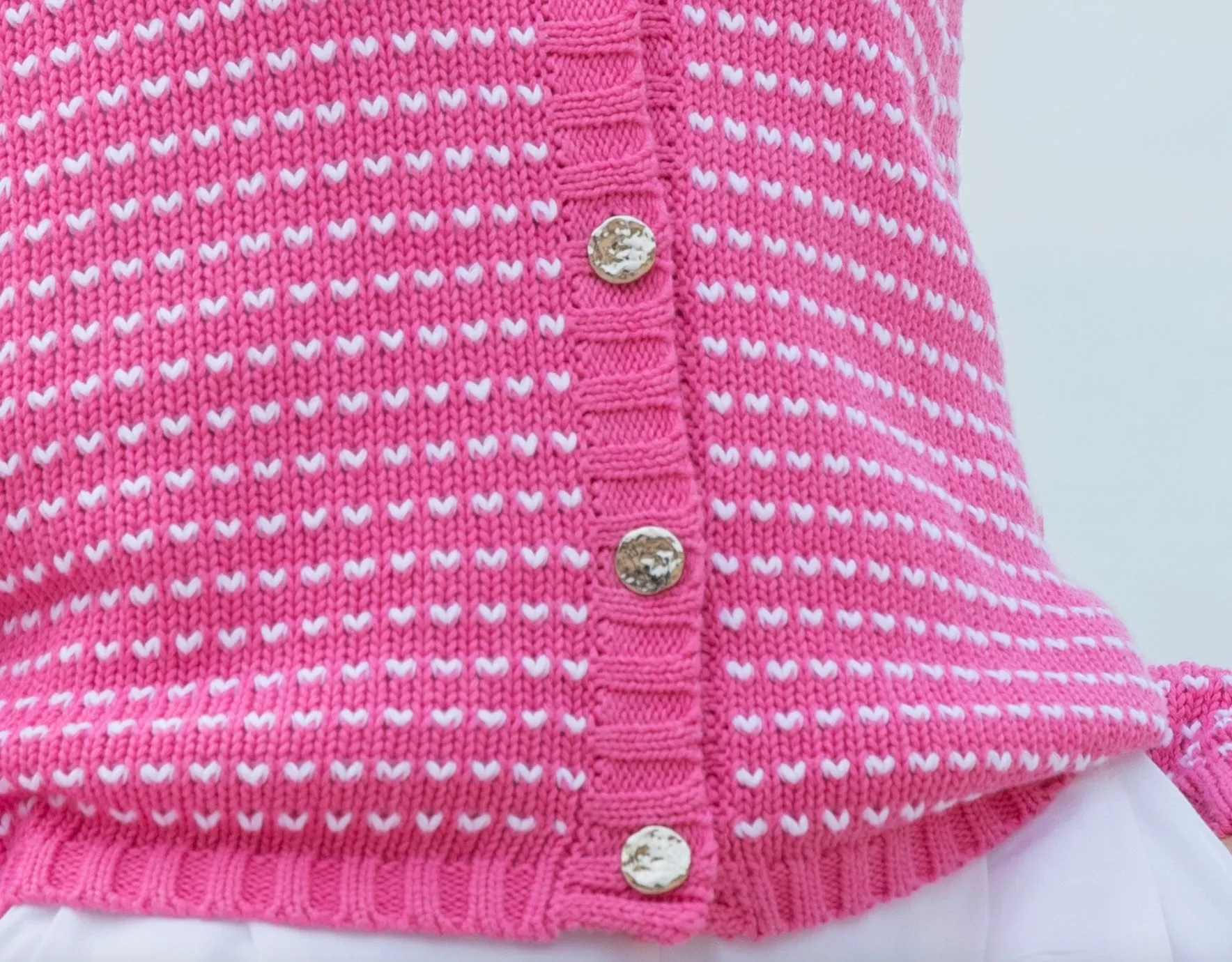Marble Womens Cardigan - Pink/white