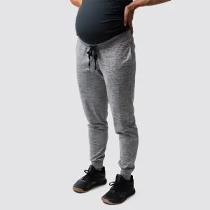 Maternity Rest Day Athleisure Jogger (Heather Grey)