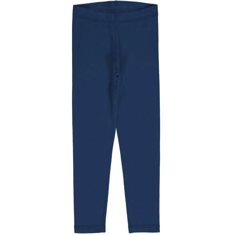 Maxomorra Solid Navy Leggings