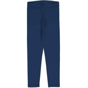 Maxomorra Solid Navy Leggings