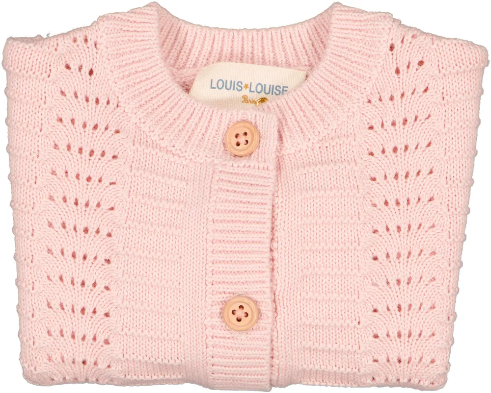 Mayo Pink Knitted Baby Cardigan