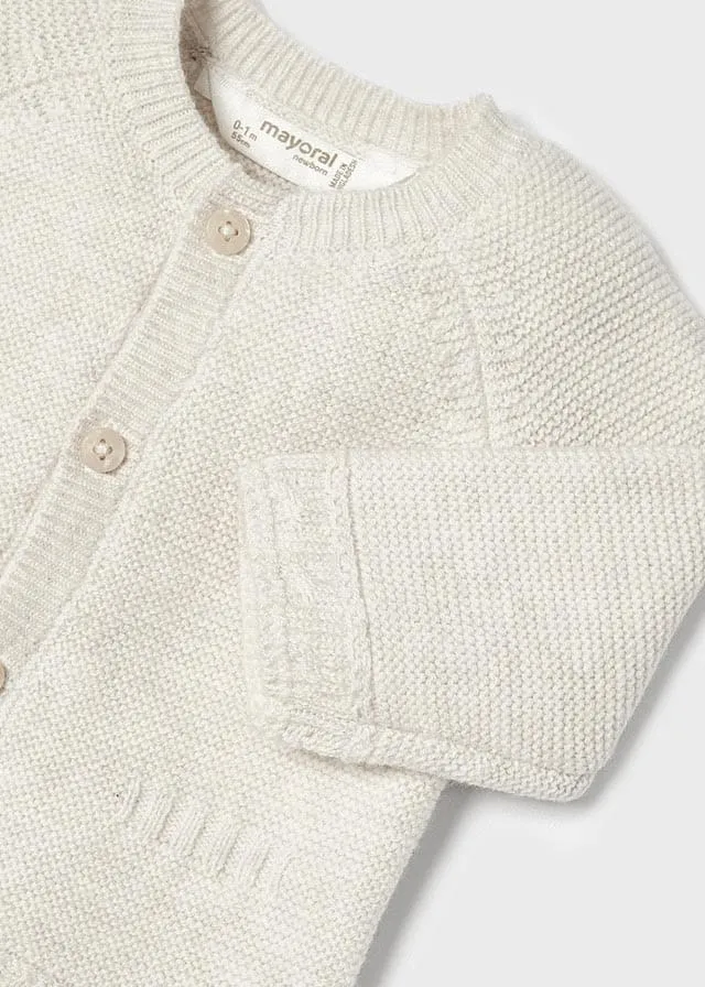 Mayoral Cream Knitted Cardigan