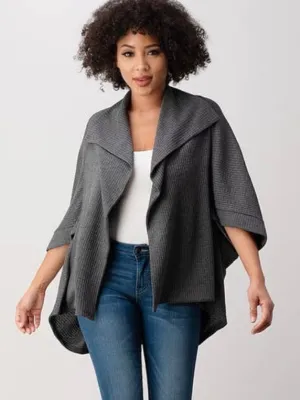 Meet Your Match Cardigan: Charcoal
