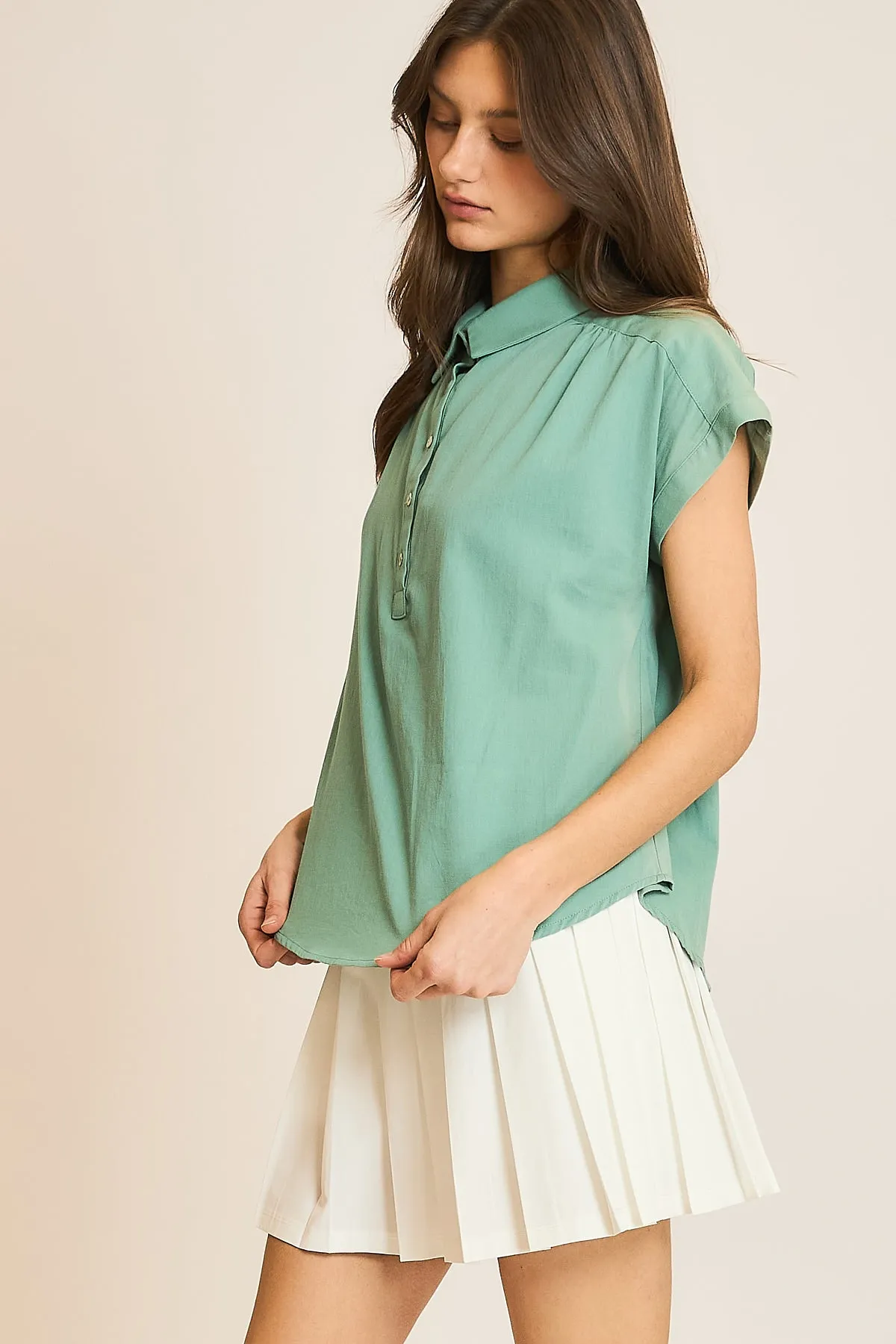 Meltaway Button Up Blouse