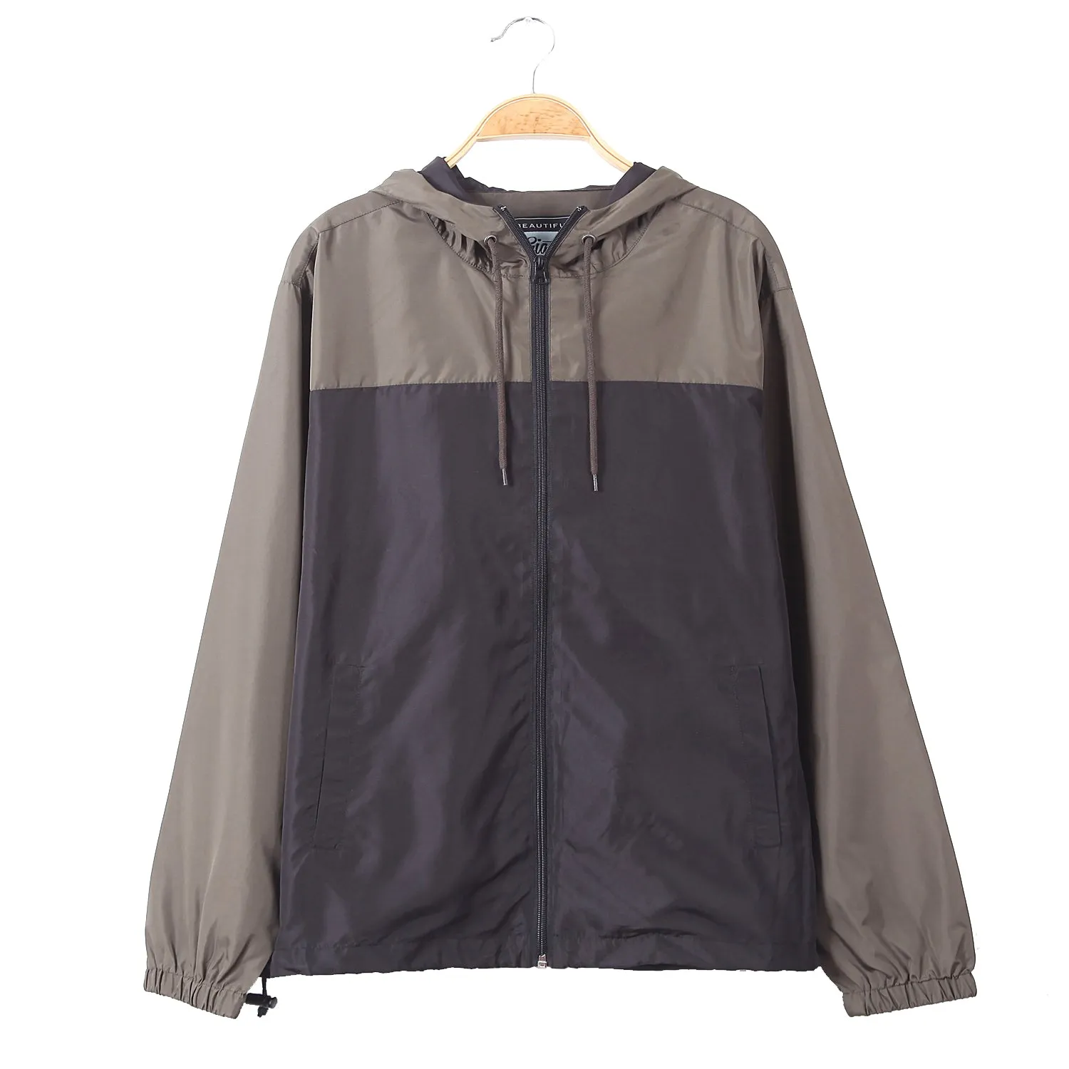 Men's Hooded Full  Zipper Pocket Windproof Windbreaker by Same Style of Ellie The Last of Us Part II Jacket