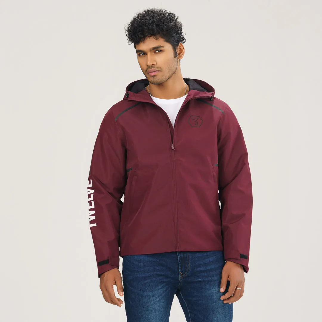 Mens Maroon Windbreaker