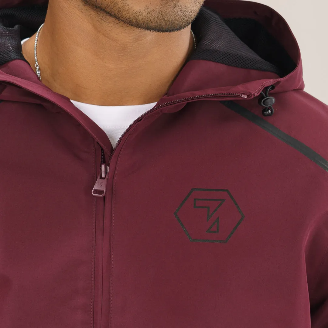 Mens Maroon Windbreaker