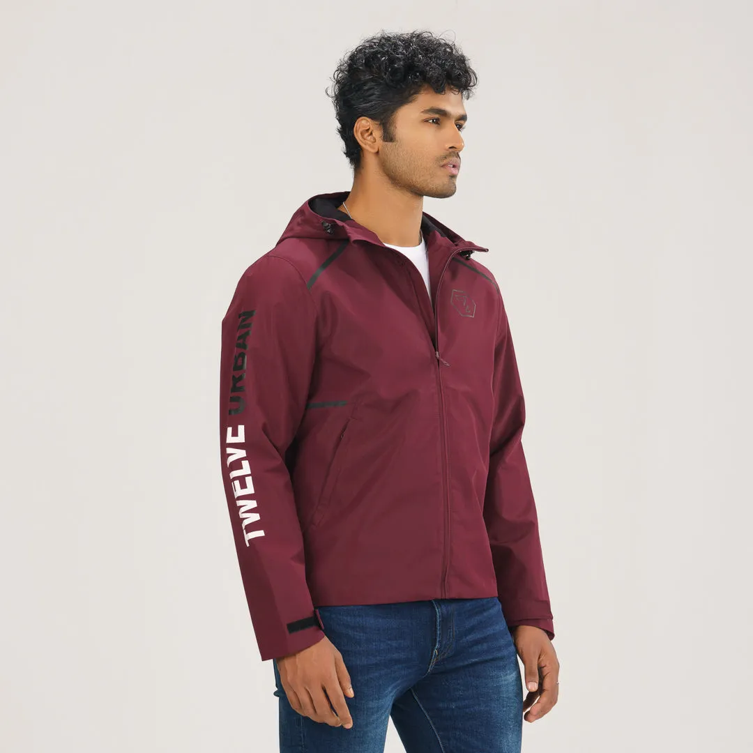 Mens Maroon Windbreaker