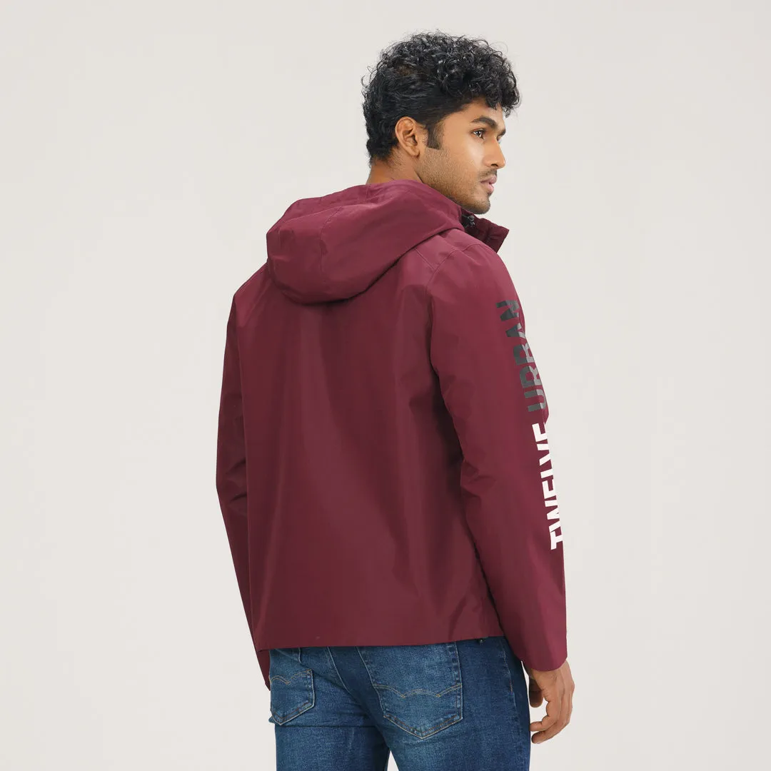 Mens Maroon Windbreaker
