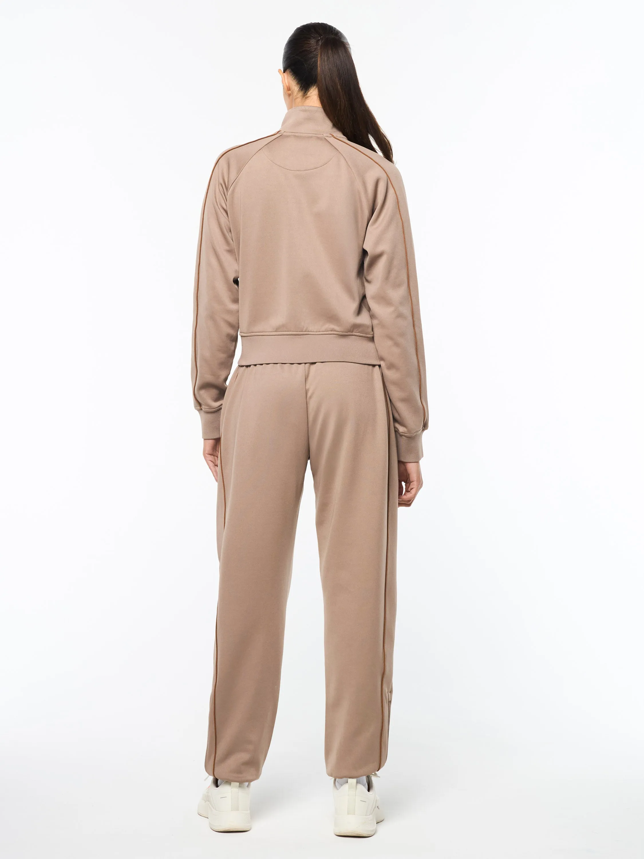 Miss Lioni Track Jacket- Taupe Grey