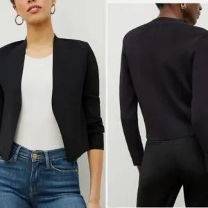 MM Lafleur The Sant Ambroeus Jardigan Black Knit Cardigan Jacket Preppy Medium