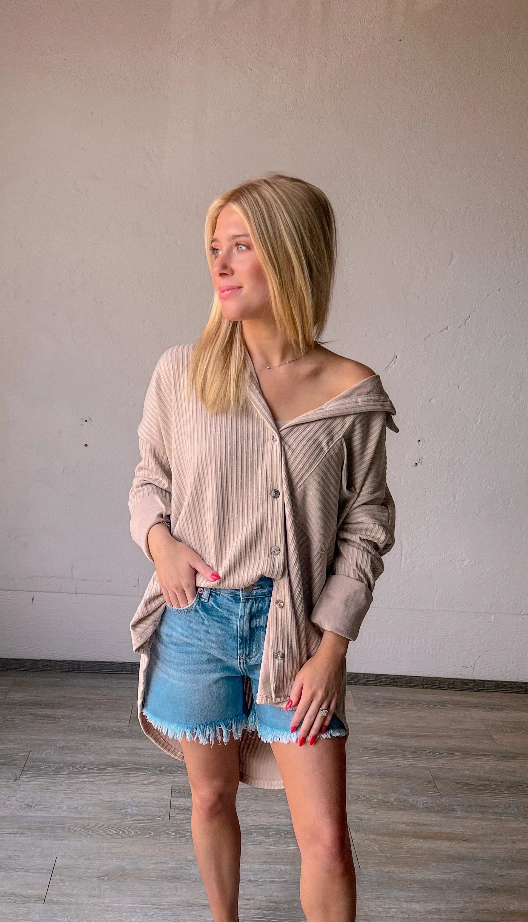 Modern Button Up Top