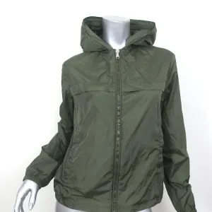 Moncler Gradignan Hooded Windbreaker Jacket Green Youth Size 14
