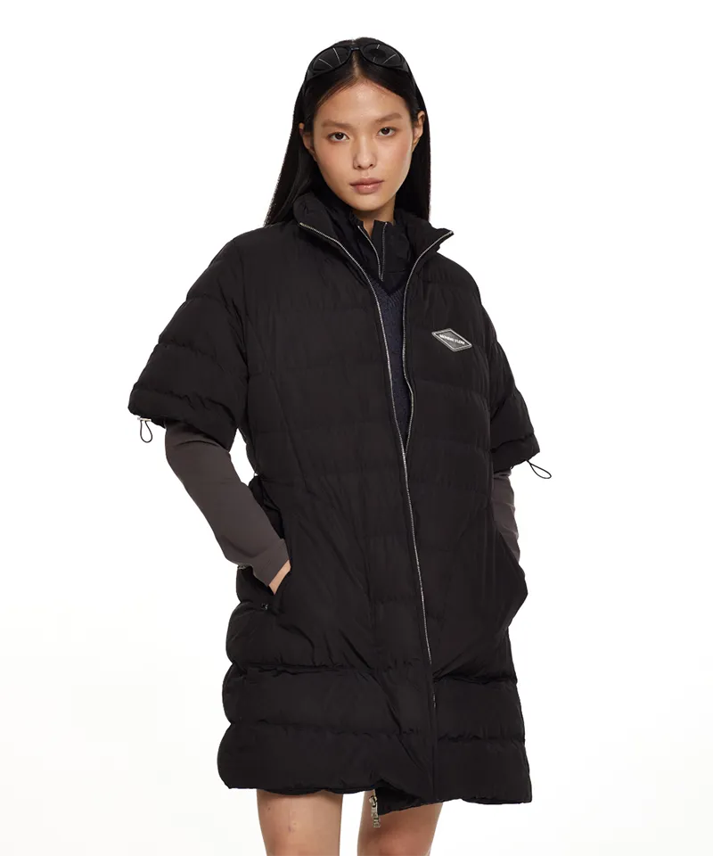 Monday Flow Muffle Goose Down Long Jacket - Black