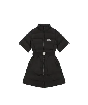 Monday Flow Muffle Goose Down Long Jacket - Black