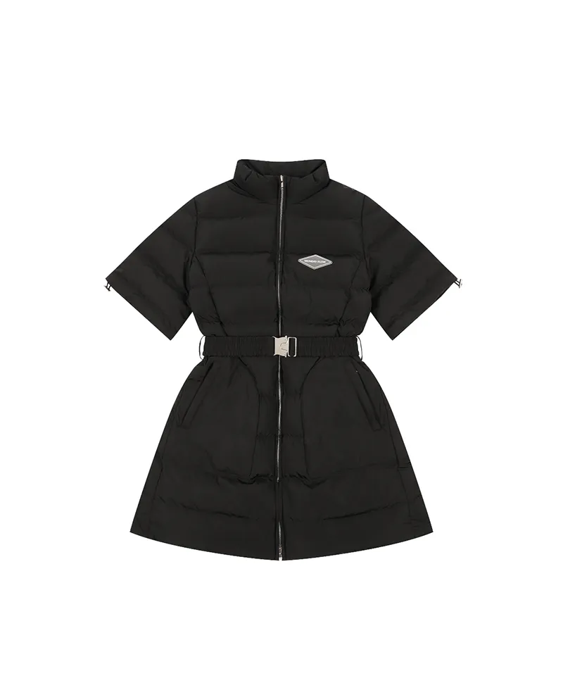 Monday Flow Muffle Goose Down Long Jacket - Black