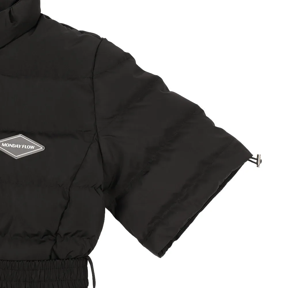 Monday Flow Muffle Goose Down Long Jacket - Black