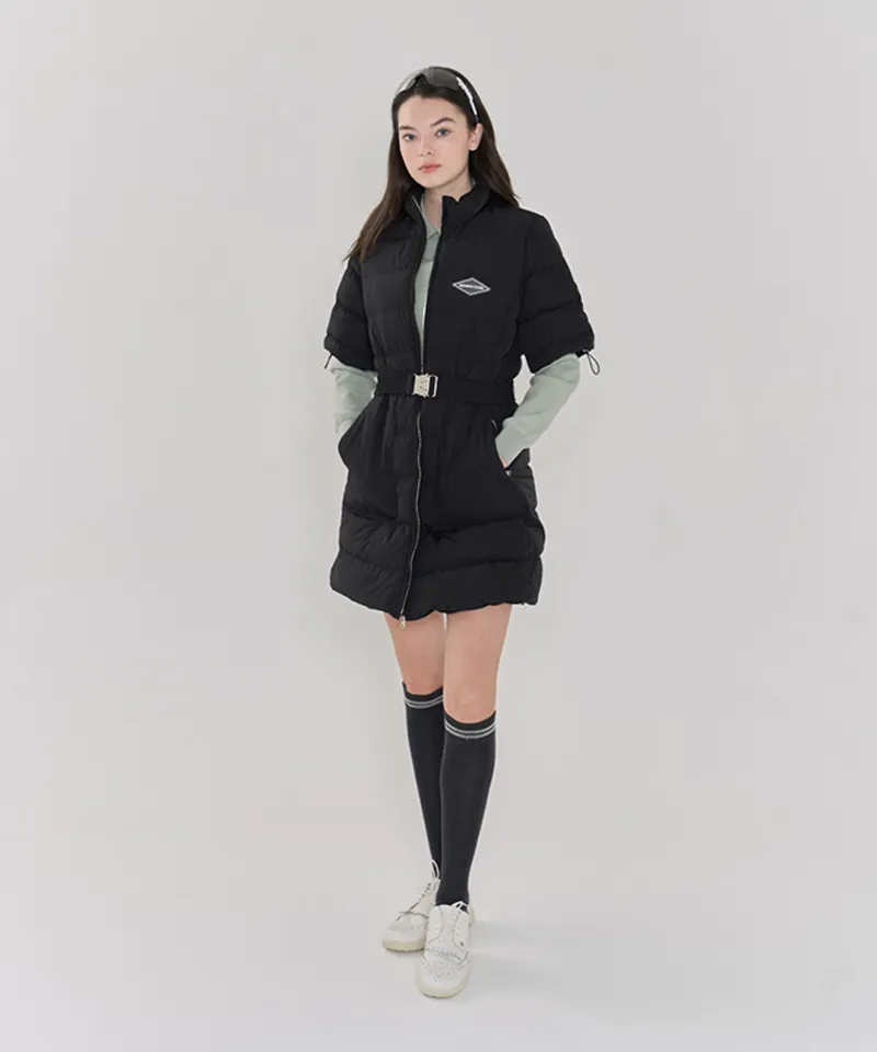 Monday Flow Muffle Goose Down Long Jacket - Black
