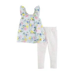 Mud Pie Floral Bunny Tunic & Legging Set