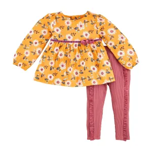 Mud Pie Floral Tunic & Berry Legging Set