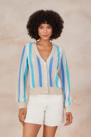 Multi-Color Striped Cardigan Sweater