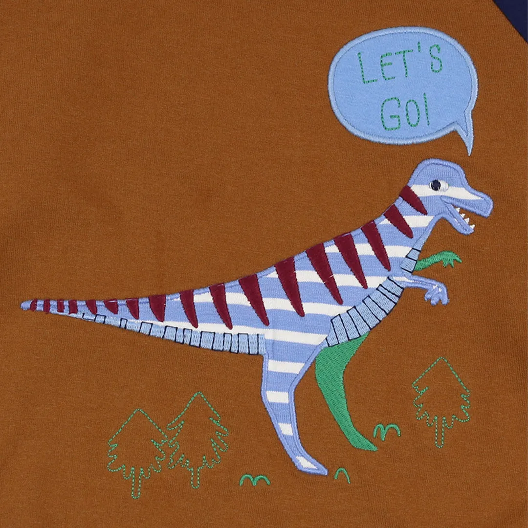 Multicolored Dinosaur Print Sweatshirt