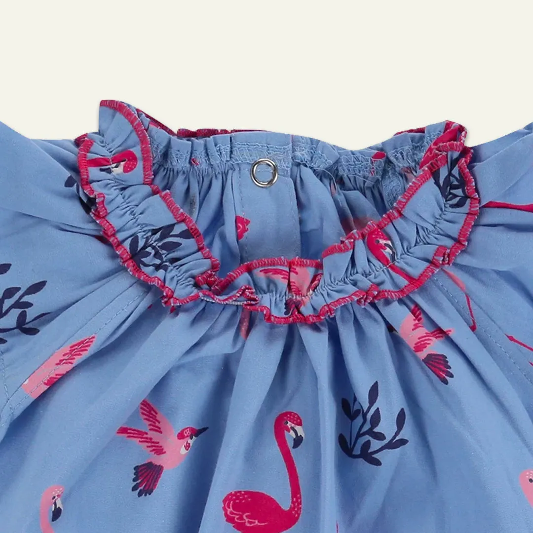 Multicoloured Flamingo Print Dress And Leggings Set