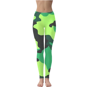 Neon Green Camo Leggings